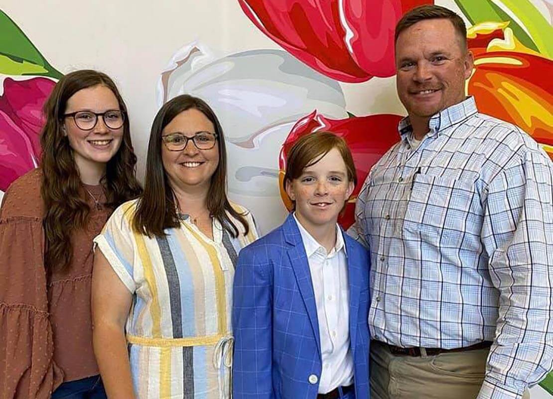 Zach Moffitt with Family